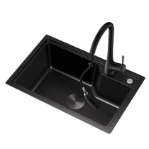 Wrigley quartz stone sink kitchen sink under the counter large single tank thickened household integrated dishwashing sink