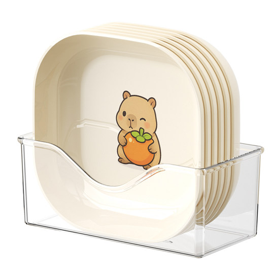 小熊吐骨碟家用客厅吐骨头盘碟餐桌垃圾盘碟下午茶点盘小吃水果碟