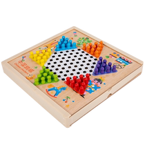 Échecs de cinq enfants Go Chess Jumping Chess game Chess Games Multifunctional Chess Children Students Gift Chess Puzzle Toys