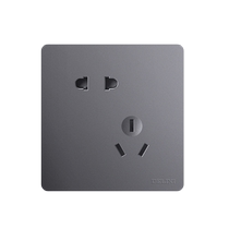 Delixi switch socket panel three-hole five-hole socket 86 type household wall socket panel porous 224