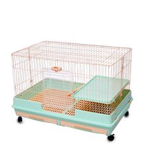 Ruiyoujia extra large new rabbit cage nest one meter pink blue single and double layer guinea pig pet villa double drawer 100cm
