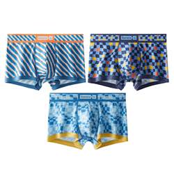 Jiao Nei Yinpi 501C ຜູ້ຊາຍ underwear ຝ້າຍບໍລິສຸດ antibacterial boxer briefs ໄວຫນຸ່ມສະດວກສະບາຍກາງແອວ boxer briefs 3 ຕ່ອນ