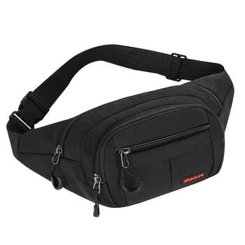 Large capacity multi-layer waist bag for men's sports work wallet
