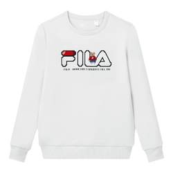 FILA 여성용 풀오버 스포츠 스웨트 셔츠 2024 봄 뉴 베어 기본 라운드 넥 긴 소매 다목적 바닥 스웨트 셔츠