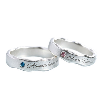 999 pure silver engraving can modify couple’s rings