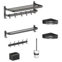 304 stainless steel towel rack bathroom punch-free towel rack toilet bathroom storage rack wall-mounted 2005