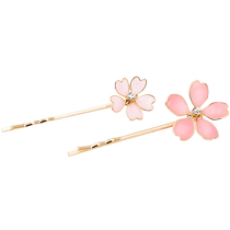 (Self-operated) OSEWAYA hairpin Japanese and Korean sweet cherry blossom super fairy peach color side clip one-word clip gift import