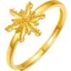 Saturday Fortune 5G gold ring for women priced in pure gold Yulu You Snowflake jewelry as a holiday gift for your girlfriend