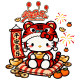 2026 Spring Festival Decorative HelloKitty Electrostatic Stickers