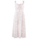 DIY rose ribbon resort style printed dress