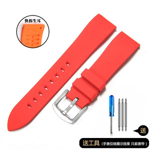 柔软硅胶表带代用卡西欧精工百年灵西铁城浪琴劳力士防水运动表带
