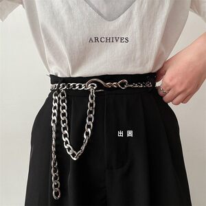 金属链条女钩子铁链百搭性感身体链女士气质酷搭配牛仔裤腰带女款