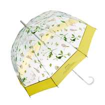 (Self-operated) Japanese Wpc plantica joint transparent umbrella Japanese fresh floral birdcage long-handled umbrella