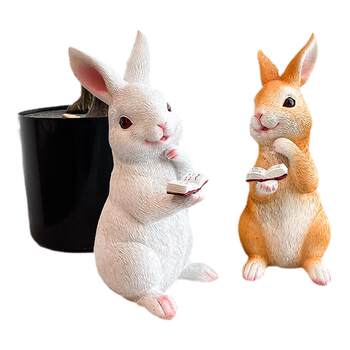 Bonsai garden ornaments reading book cute