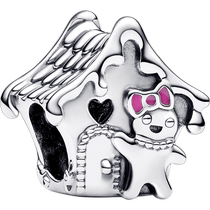 618]Pandora Pandora Gingerbread House Charm 925 Silver Cute Fairy Tale DIY Beads Fashion Simple