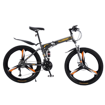 Folding mountain bike mens bicycle variable speed off-road soft tail 24 inches 26 female teenagers junior high school students adults