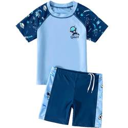 Children's swimsuit for boys, middle and large children split 2024 new boys swimsuit and trunks sun protection swimming hot spring suit