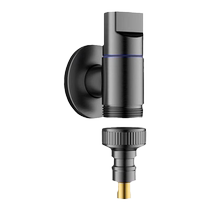 全铜64四分螺纹洗衣机水龙头自动止水阀专用角阀防脱落全自动