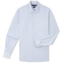 Tommy 24 new spring and autumn mens stretch poplin business commuting pinstripe slim shirt jacket 34635