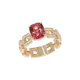 Purple Pink Spinel Ring 18k Gold Gemstone Ring Colorful Jewelry Jewelry Y1