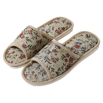 New japanese style four-season linen fabric soft bottom drag for men and women New japanese style four-season linen fabric soft bottom drag for men and women