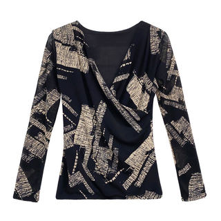 2025秋季新款时尚复古气质打底衫网纱上衣长袖t恤女装设计感上衣