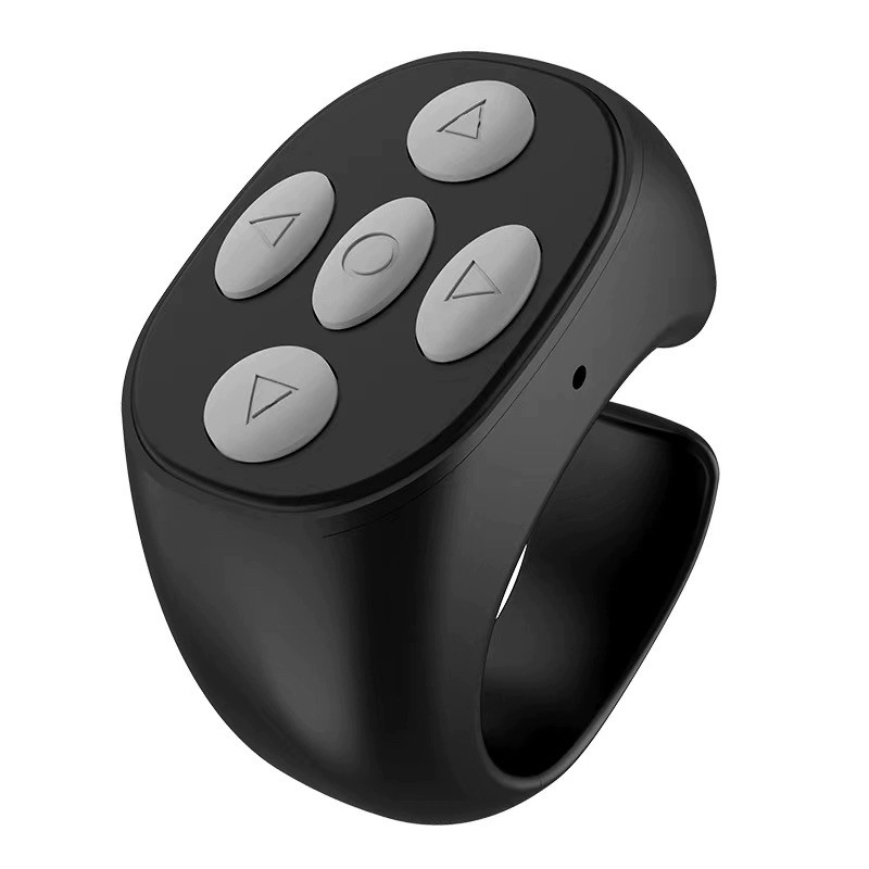 Mobile phone ring remote control novel page turner brush TikTok like screen swipe device Bluetooth Selfie camera controller