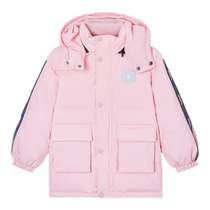 Flying in the snow new autumn and winter workwear for boys and girls simple fashionable loose silhouette cute down jacket