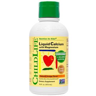 Childlife childhood liquid calcium magnesium zinc large white bottle children's milk calcium infants and young children k2 calcium supplement