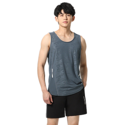 스포츠 조끼는 남성의 여름 얼음 실크 빠른 건조 피트니스를 정장합니다