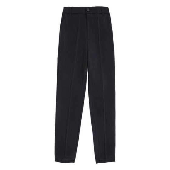 Nine-point summer drapey high-waisted suit pants black slimming