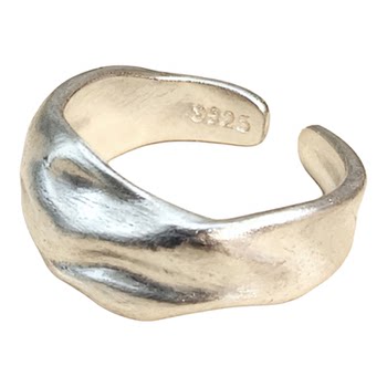 Guxixi 925 silver frosted matte open ring