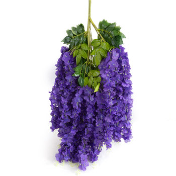 Simulated wisteria flower bean flower violet silk flower decoration vine plant wedding ເພດານ fake flower bean flower decoration rattan