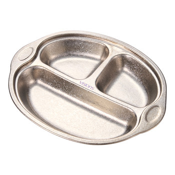 Corning pure titanium baby plate, children's divided plate, supplementary food bowl, infant tableware, eating plate, divided plate, fork and spoon