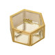 Retro style gold storage box for windshield accessories