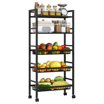 Kitchen storage rack floor-mounted multi-layer household vegetable storage