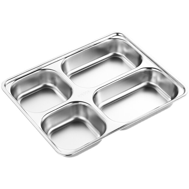 304 stainless steel dining tray canteen adult partition fast food