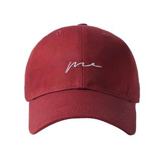 酒红色大头围帽子棒球帽大脸显脸小宽帽檐女加大加深顶红色鸭舌帽