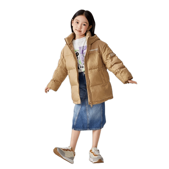 Qianrengang winter children's clothing down jacket short hooded thickened warm men's and girls' jacket
