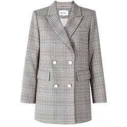 Qiushui Yiren light khaki plaid suit women's new autumn straight short jacket