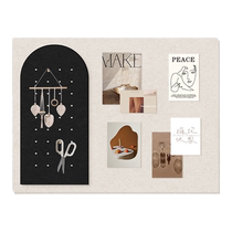 Autocollant du mur de feutre Plaque de fond Plaque murale Plaque murale Plaque murale murale Décorative Office Themed Wall Cavehole Board Free of perforated Adhesive Cork Wall Panels Sign Bulletin Board