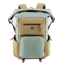 KOLON SPORT outdoor sports water-repellent plaid contrast multi-compartment camping casual backpack