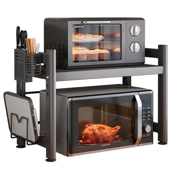 Retractable microwave oven storage rack