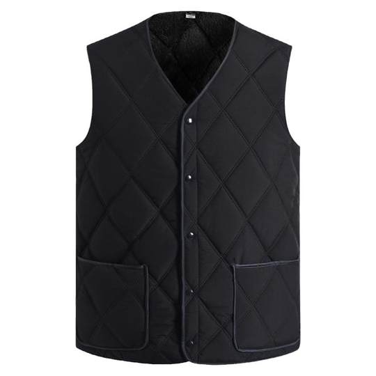 2025新款羽绒棉马甲男士秋冬季中老年加绒加厚保暖背心坎肩爸爸装