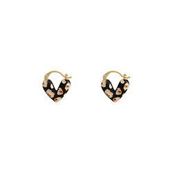 ຮູບແບບສີກົງກັນຂ້າມ earrings ສອງດ້ານຄວາມຮັກ 2024 earrings ທີ່ນິຍົມໃຫມ່ niche ການອອກແບບ earrings ສູງທີ່ສຸດ earrings ສໍາລັບແມ່ຍິງ