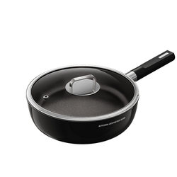 Royalstar Titanium Non-Coated Frying Pan, Non-Stick Pan for Home Use, Steak Pan, Suitable for Induction Cooker and Gas Stove, Deep Frying Pan