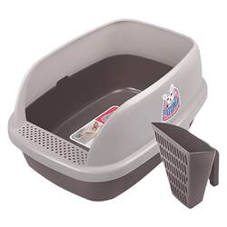 Cat Lexi bread half-pedal cat litter box anti-splash open kitten toilet supply large bread cat litter tray