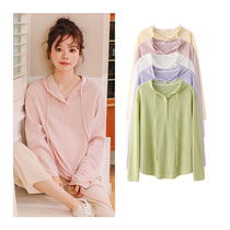 Maternity base layer summer thin long-sleeved T-shirt spring and summer cover butt hooded base layer maternity spring top