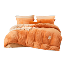 LOVO Lechlea Coral Suede Quilt Cover Single Piece With Velvet Single Set Student Dorm Room Single Quilt Covered Flannel Velvet Milk Suede