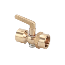 Brass thickened pressure gauge two-way plug valve 4-minute turn F20*1 5 boiler instrument high-pressure three-way valve